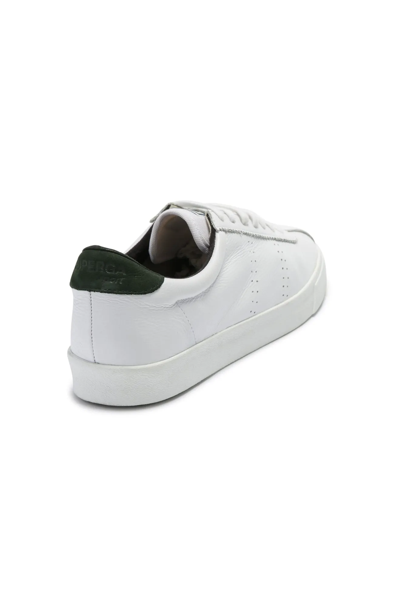 2843 Club S Comfort Leather White Green Dk