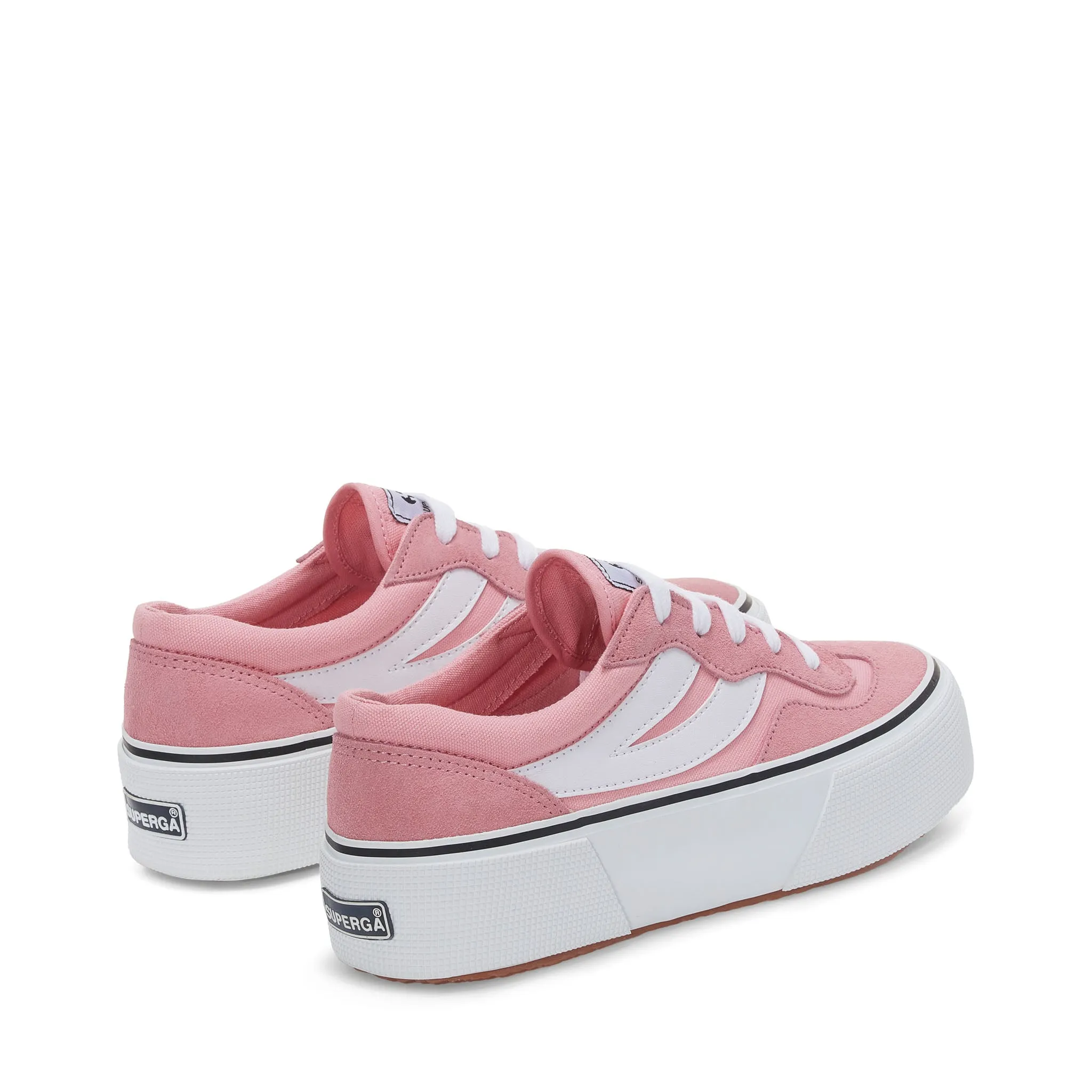 3041 Revolley Colorblock Platform Sneakers - Pink