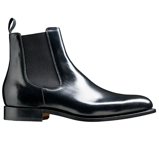 40% OFF BARKER Bedale Boots - Mens Chelsea - Black Hi-Shine - Size: UK 6