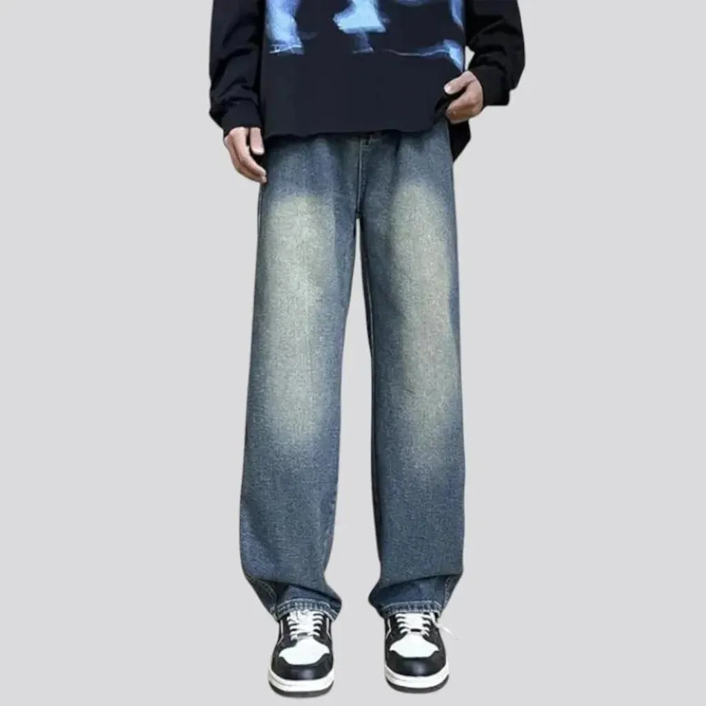 90s mid rise baggy street style jeans for men