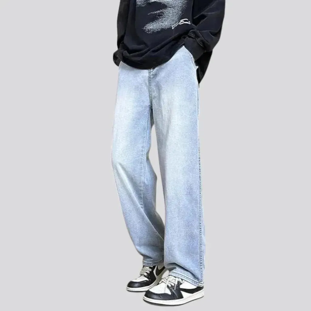 90s mid rise baggy street style jeans for men