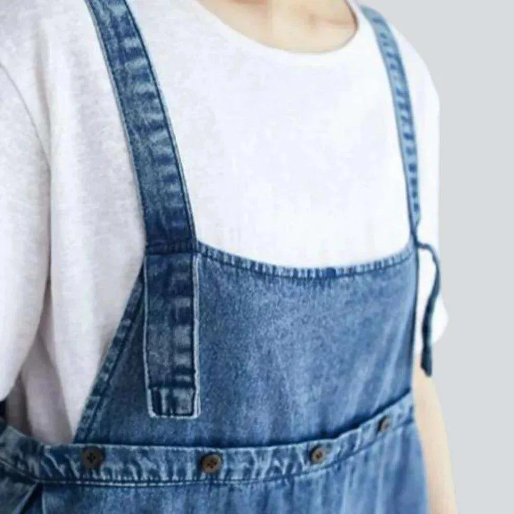 90s style denim cargo dress