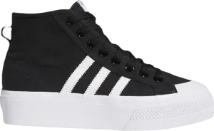 Adidas Wmns Nizza Platform Mid 'Core Black White' Sneakers, black