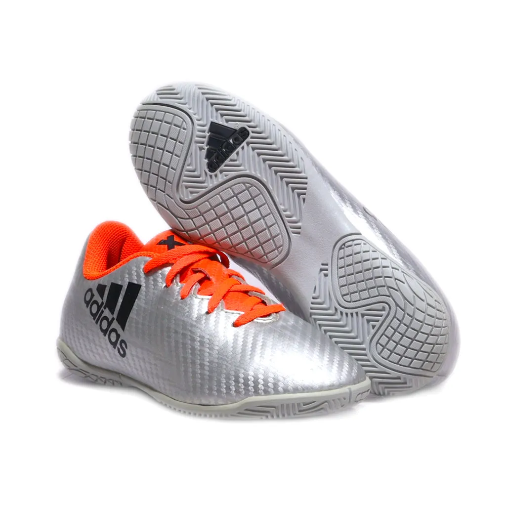 Adidas X 16.4 In Sport Shoes Pu Leather Silver Colour For Kids