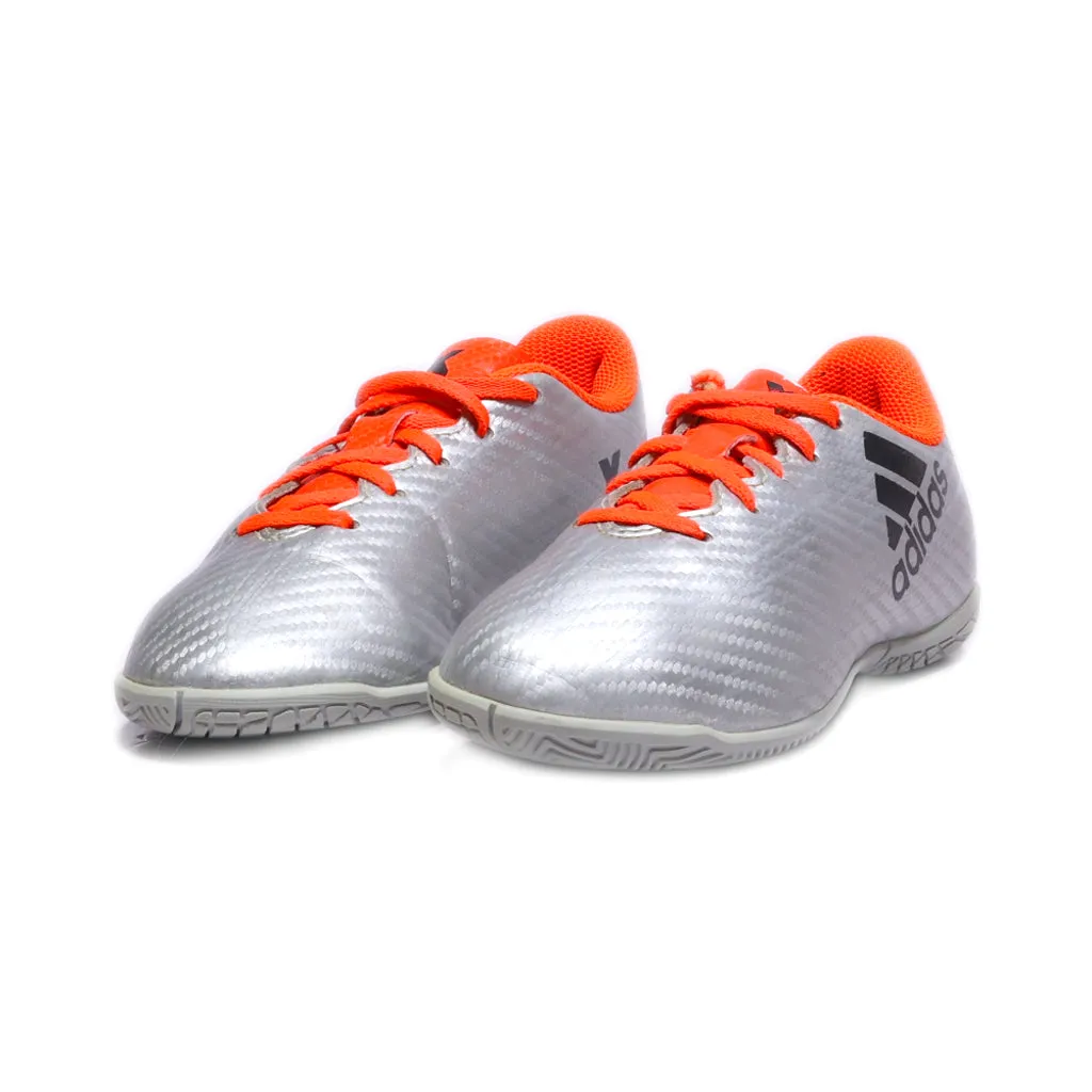 Adidas X 16.4 In Sport Shoes Pu Leather Silver Colour For Kids