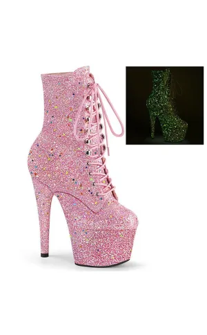 ADORE-1020 Baby Pink Glitter Boots