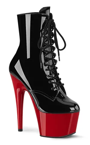 ADORE-1020 Black & Red Patent Ankle Boots