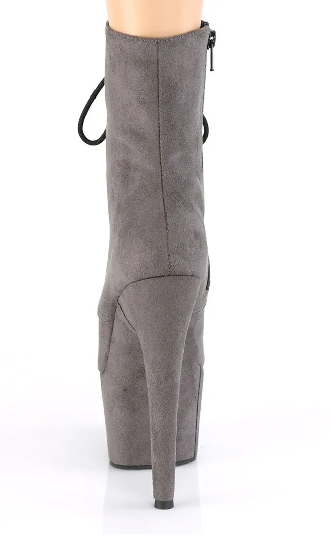 ADORE-1020FS Grey Suede Ankle Boots