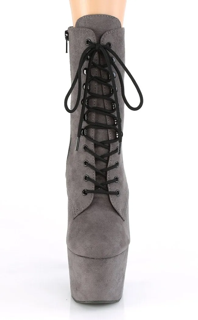 ADORE-1020FS Grey Suede Ankle Boots