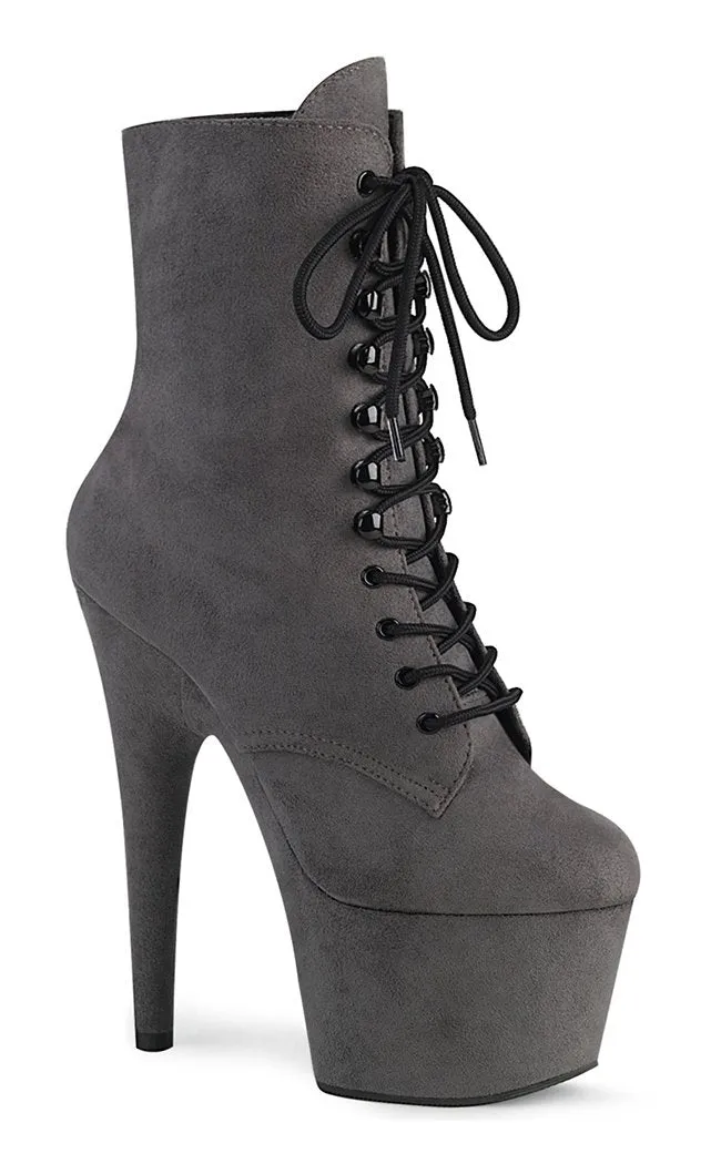 ADORE-1020FS Grey Suede Ankle Boots