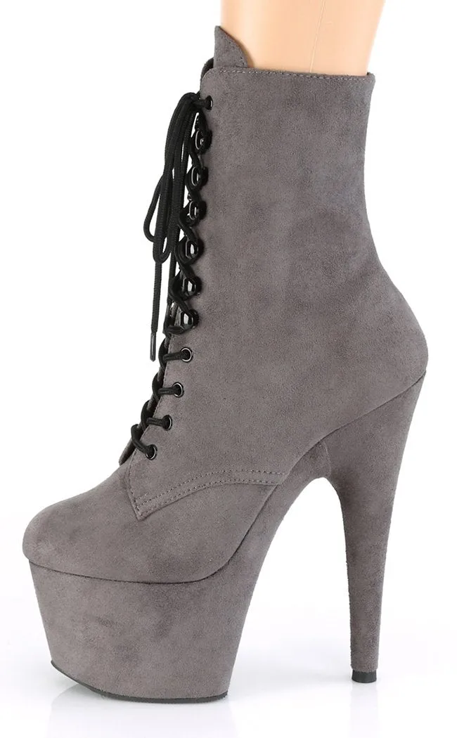 ADORE-1020FS Grey Suede Ankle Boots