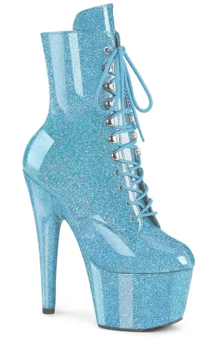 ADORE-1020GP Baby Blue Glitter Ankle Boots