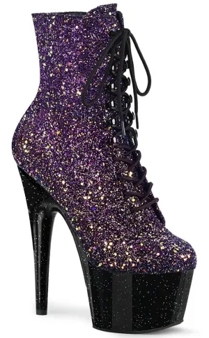 ADORE-1020OMBG Purple Glitter & Black Boots