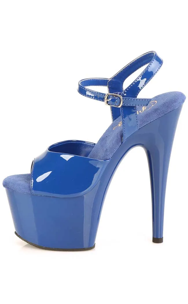 ADORE-709 Royal Blue Patent Heels