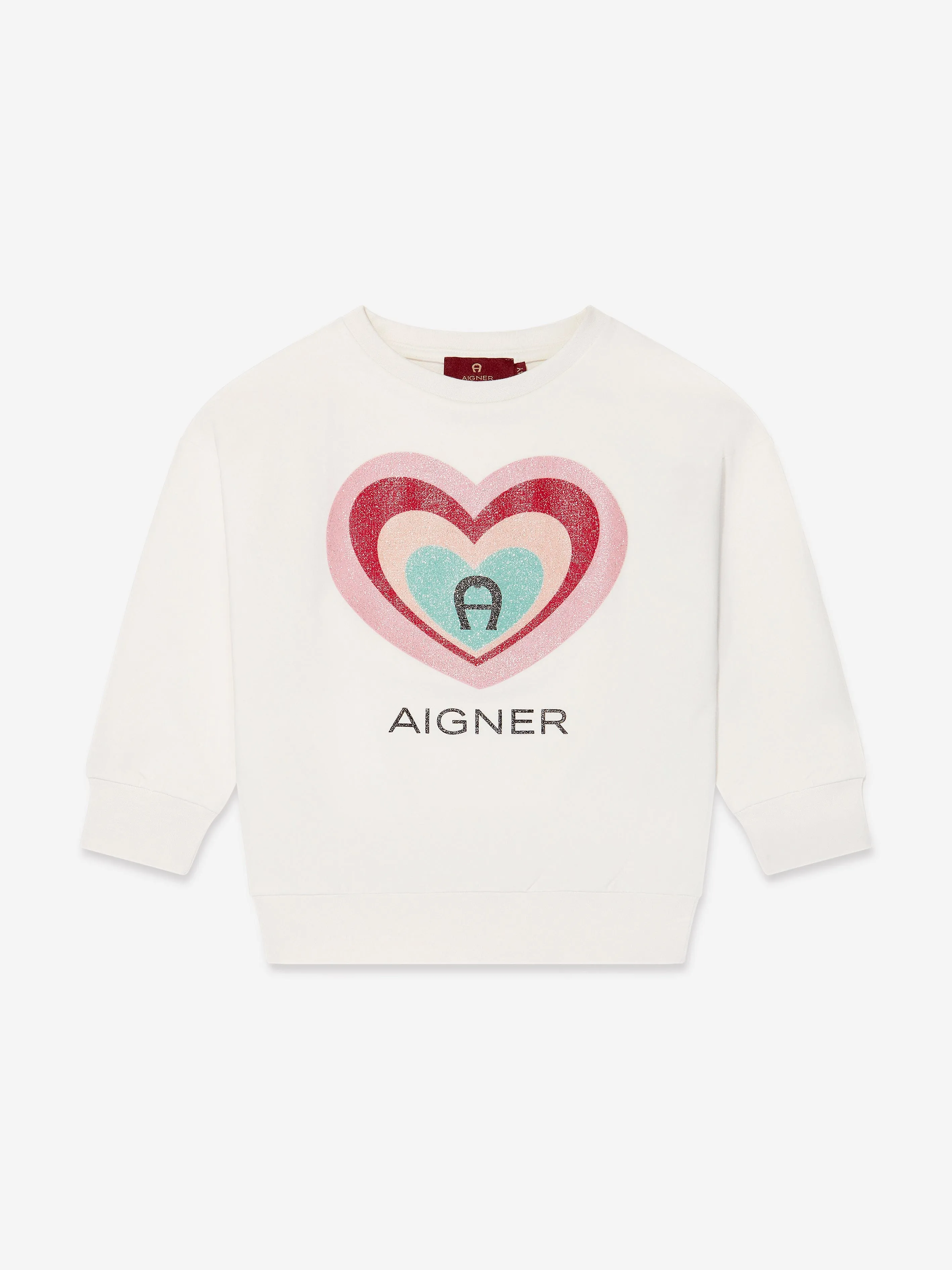 Aigner Girls Logo Sweatshirt in Ivory