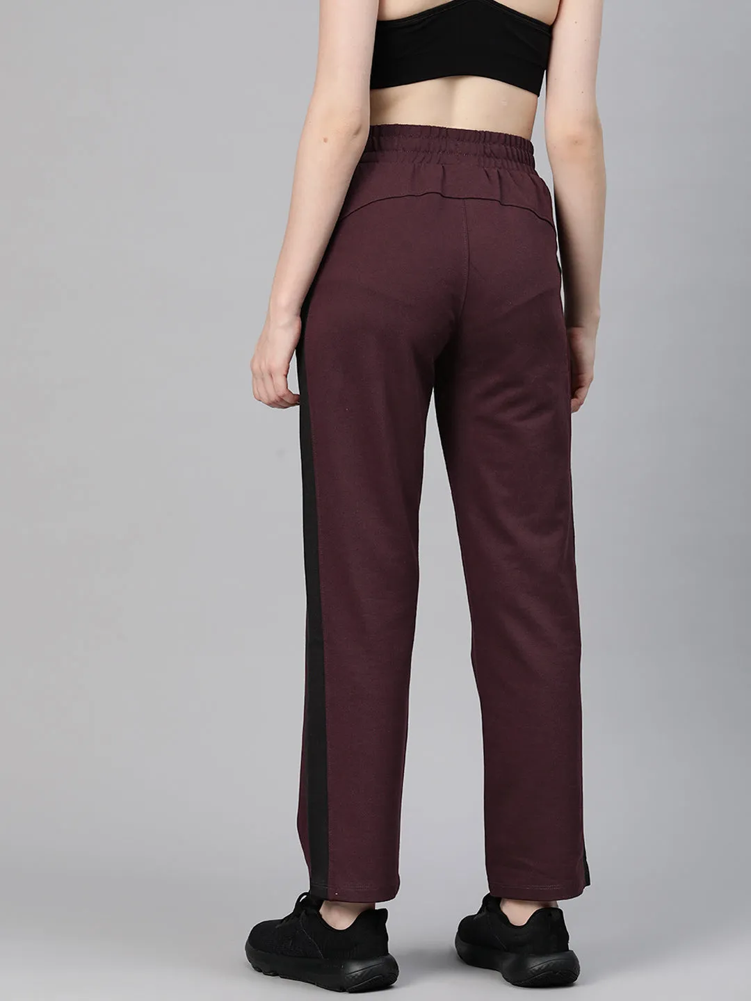 Alcis Women Solid Regular-Fit Track Pants