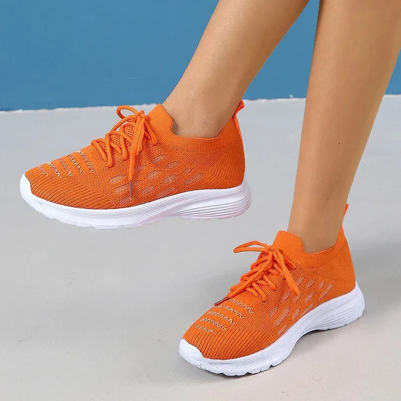 AMOZAE- - Breathable Mesh Platform Sneakers