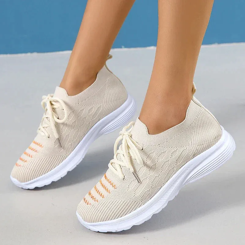 AMOZAE- - Breathable Mesh Platform Sneakers