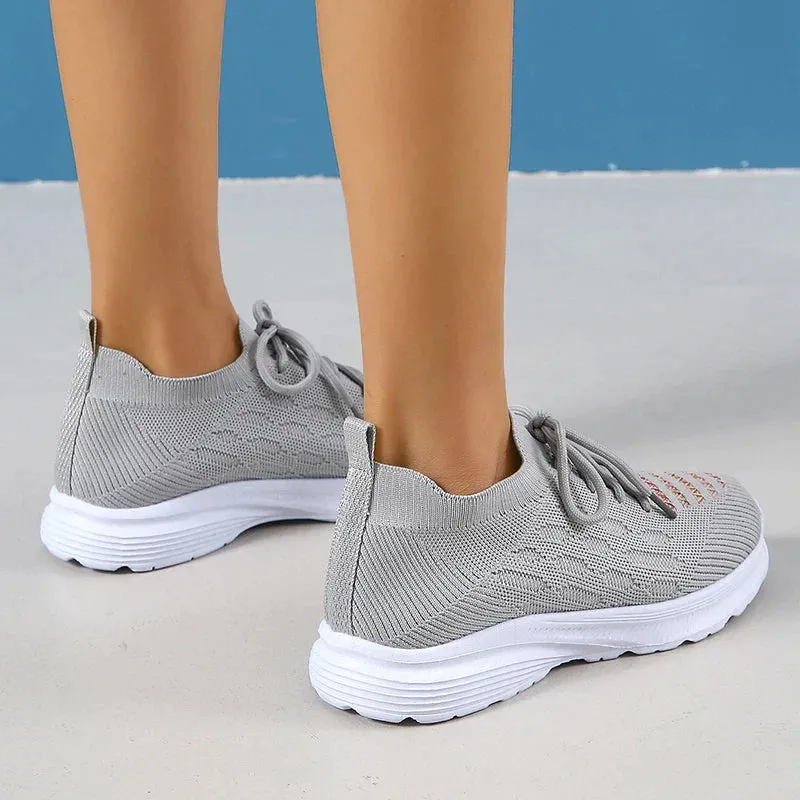 AMOZAE- - Breathable Mesh Platform Sneakers