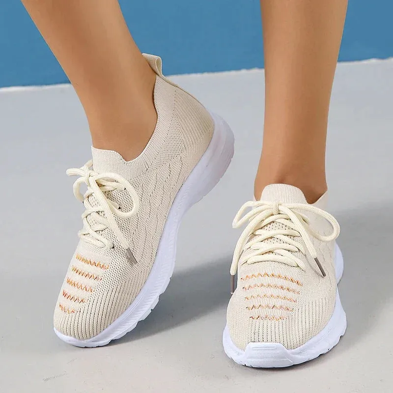 AMOZAE- - Breathable Mesh Platform Sneakers