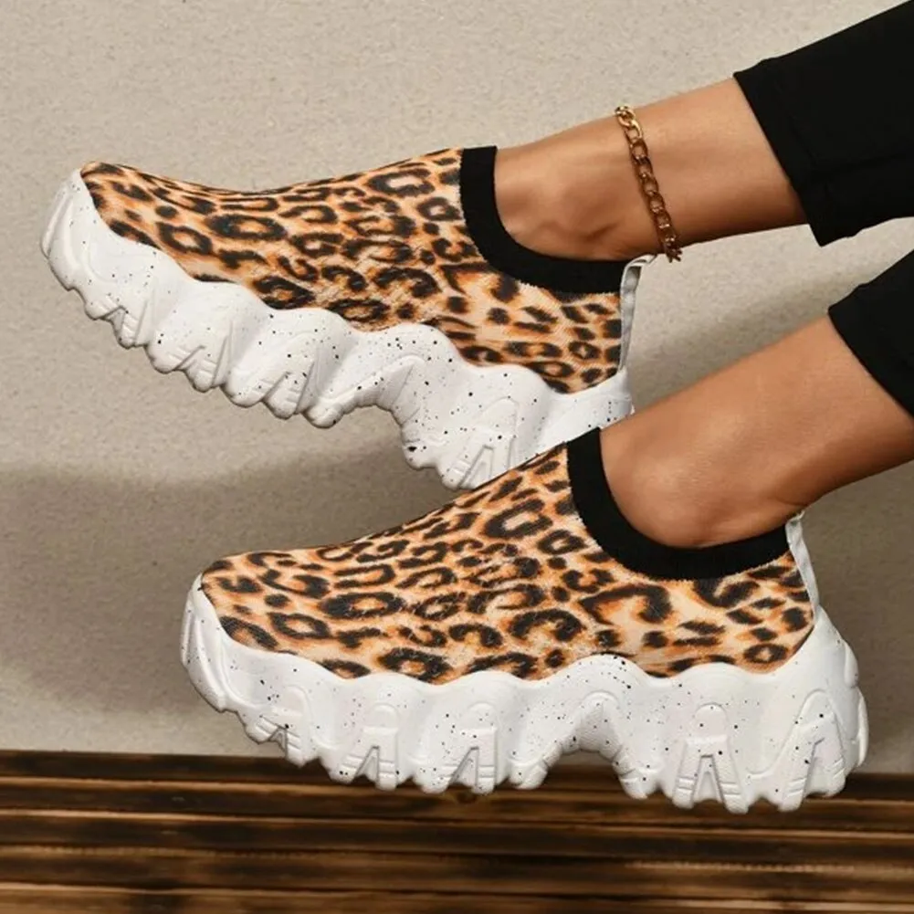 Amozae--Christmas Gift Female Flat Flower Print Slip On Wedges Footwear Women's Autumn Women Sneakers New Arrival women's Shoes 2024 Brand New Sale