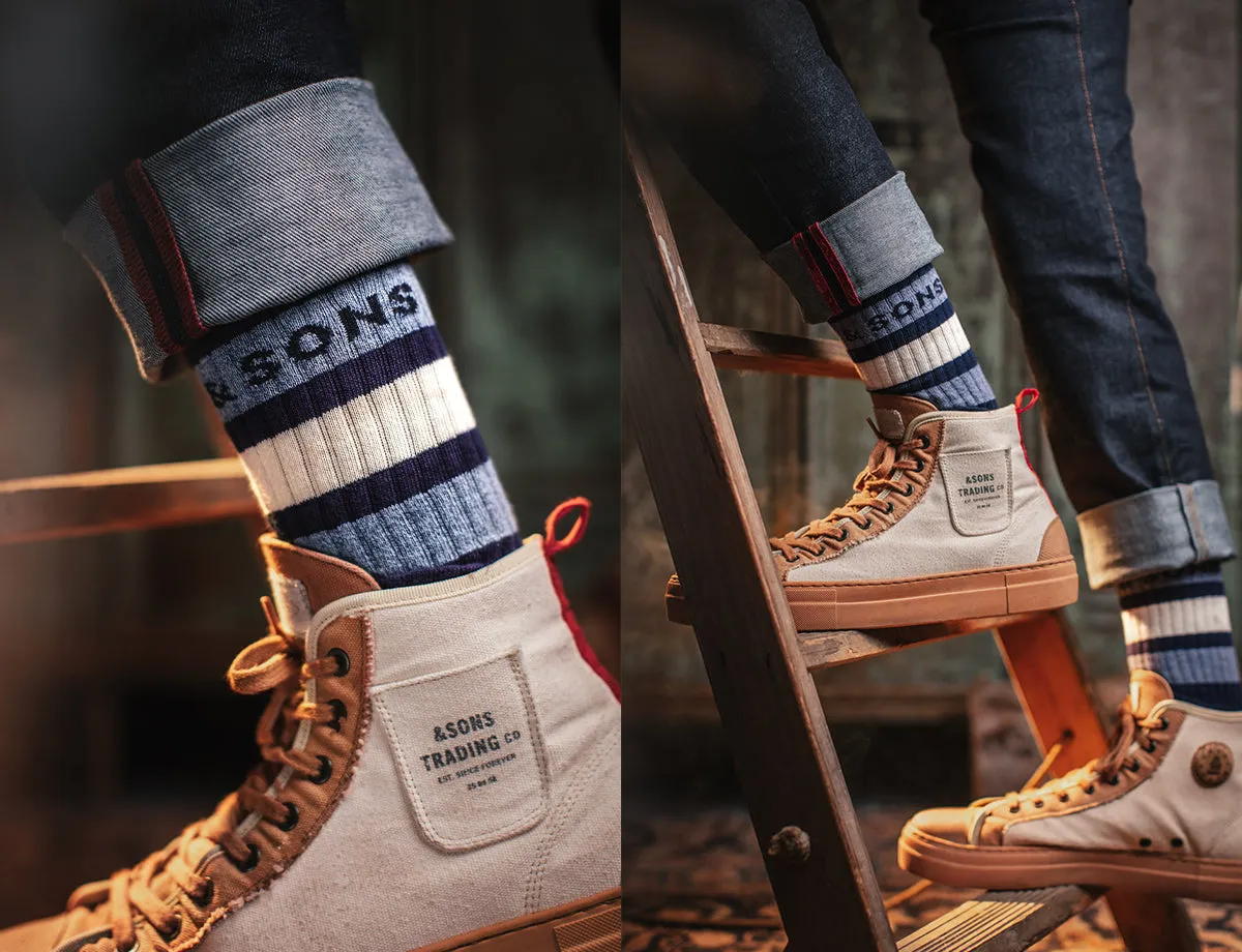 &SONS Baseline Socks Navy