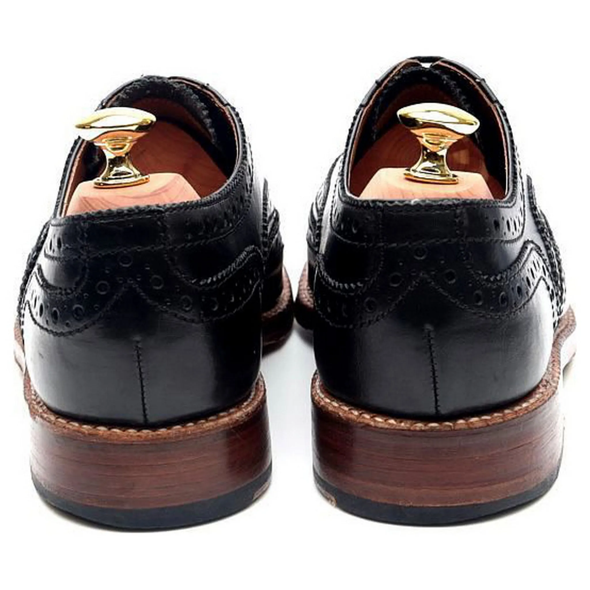 'Angus' Black Leather Brogues UK 6 G