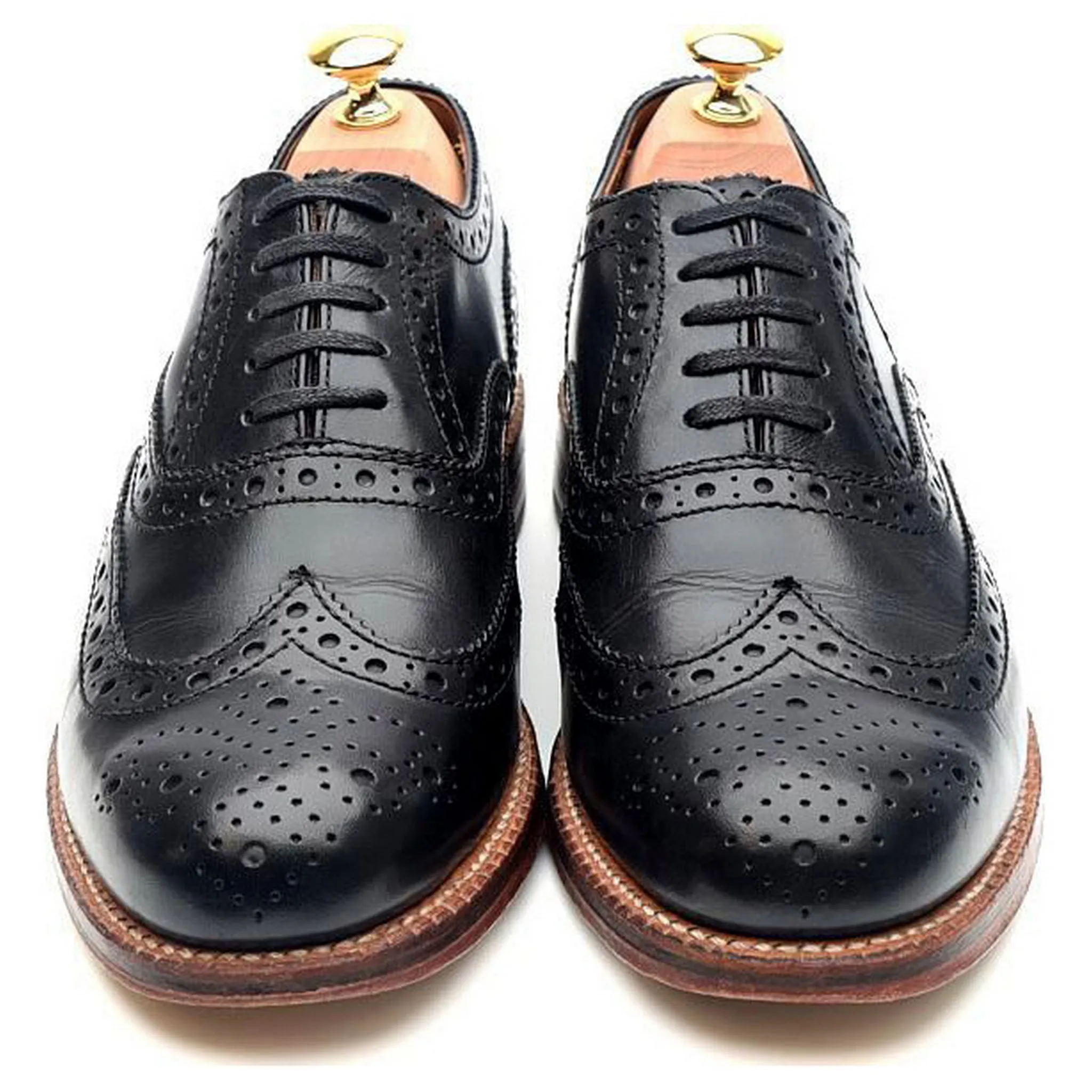 'Angus' Black Leather Brogues UK 6 G