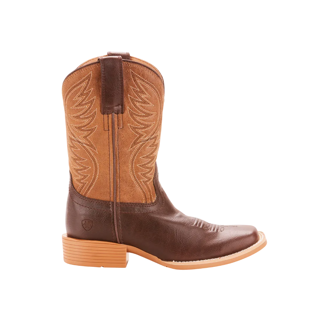 Ariat Kid's Brown Tan Leather Western Boots