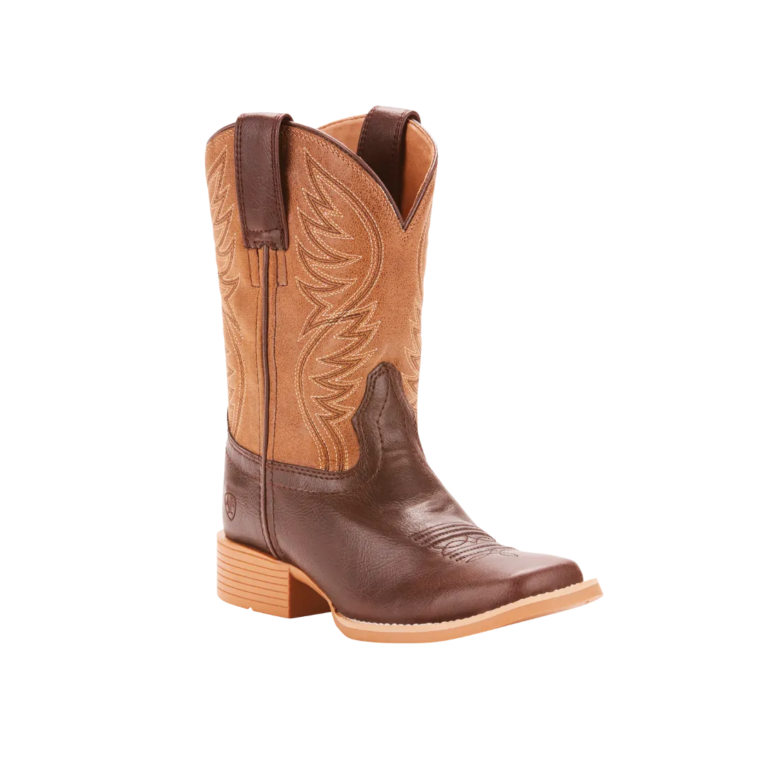 Ariat Kid's Brown Tan Leather Western Boots