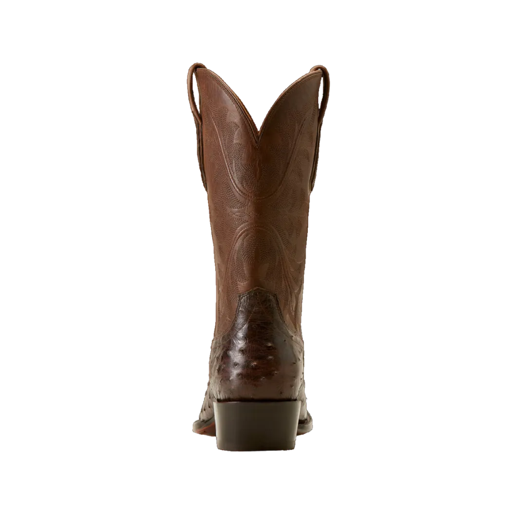 Ariat Men's Bench Made James Espresso Full Quill Ostrich Boot