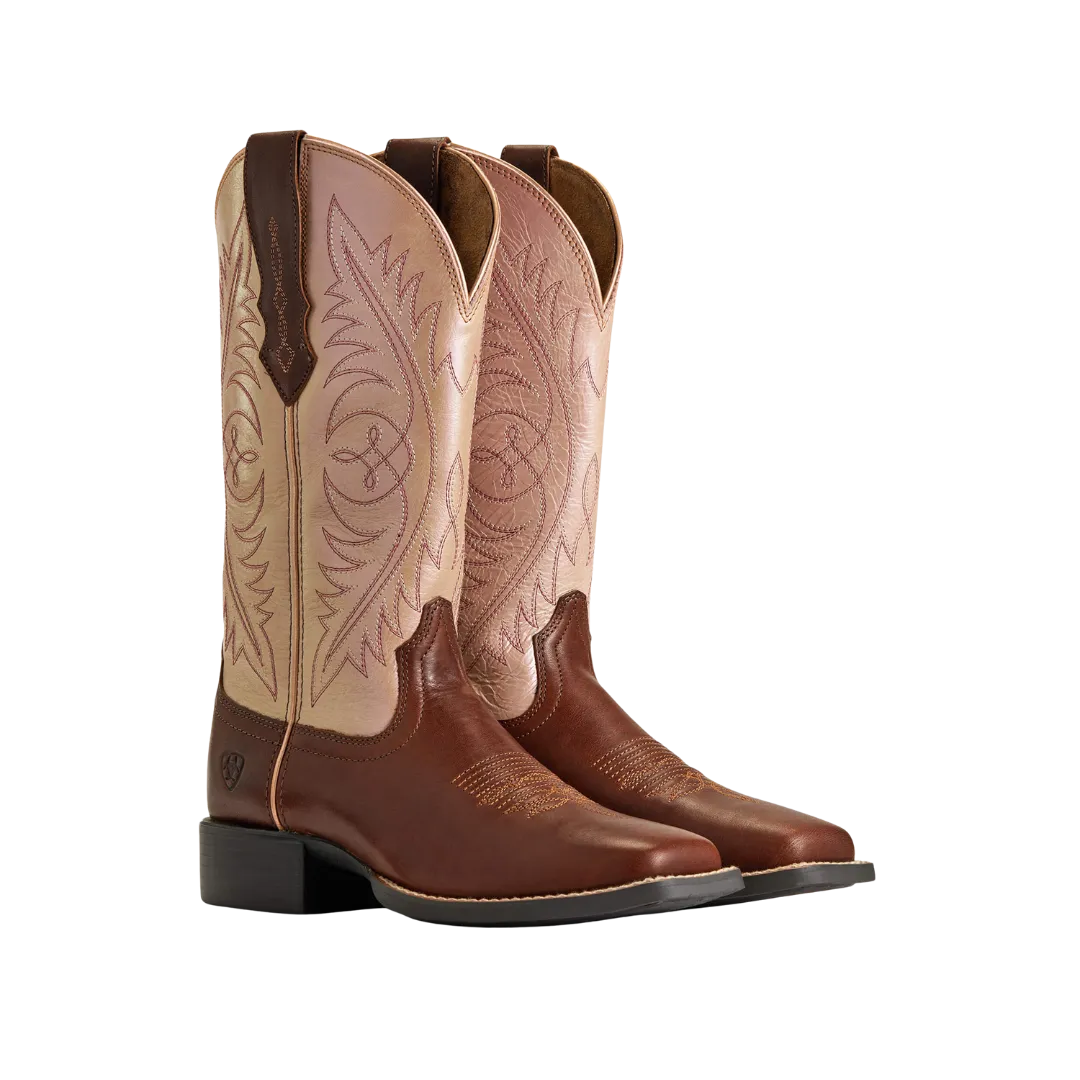 Ariat Women's Round Up Wide Square Toe StretchFit Western Boot