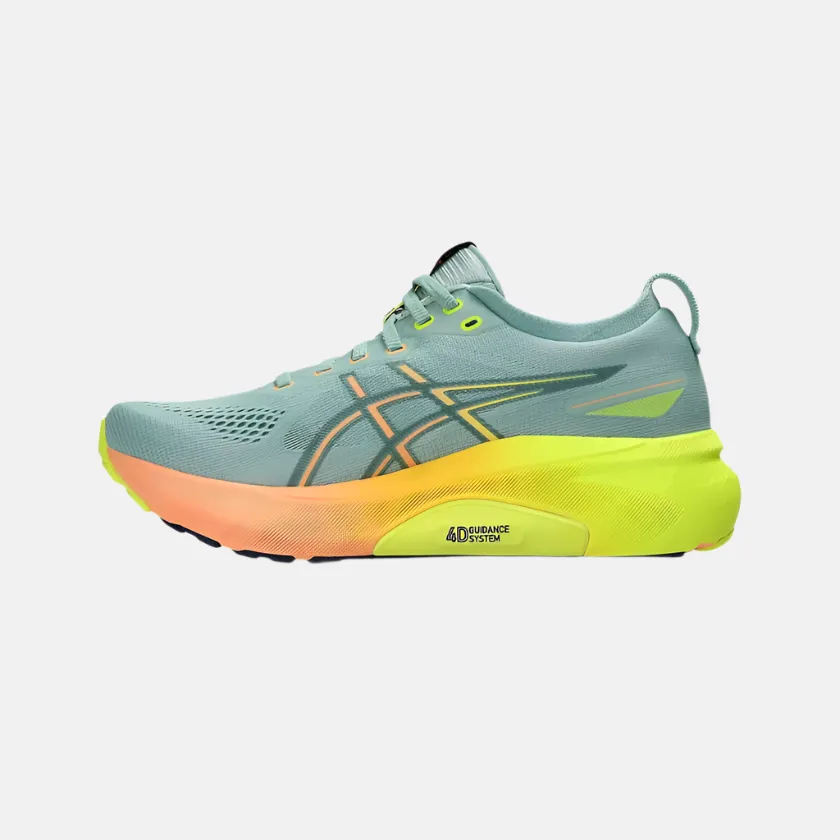 Asics Gel-Kayano 31 Paris Women's Running Shoes -Light Celadon/Safety Yellow