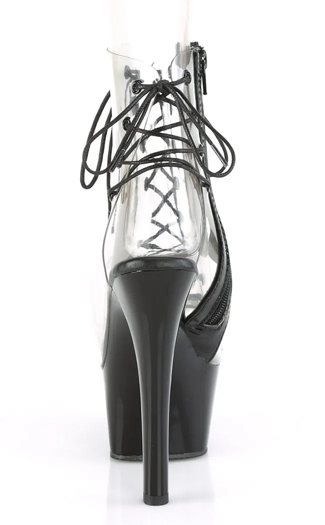 ASPIRE-600-30 Clear & Black Ankle Boots