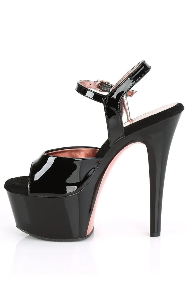 ASPIRE-609TT Black & Rose Gold Chrome Heels