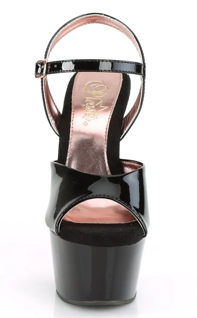 ASPIRE-609TT Black & Rose Gold Chrome Heels