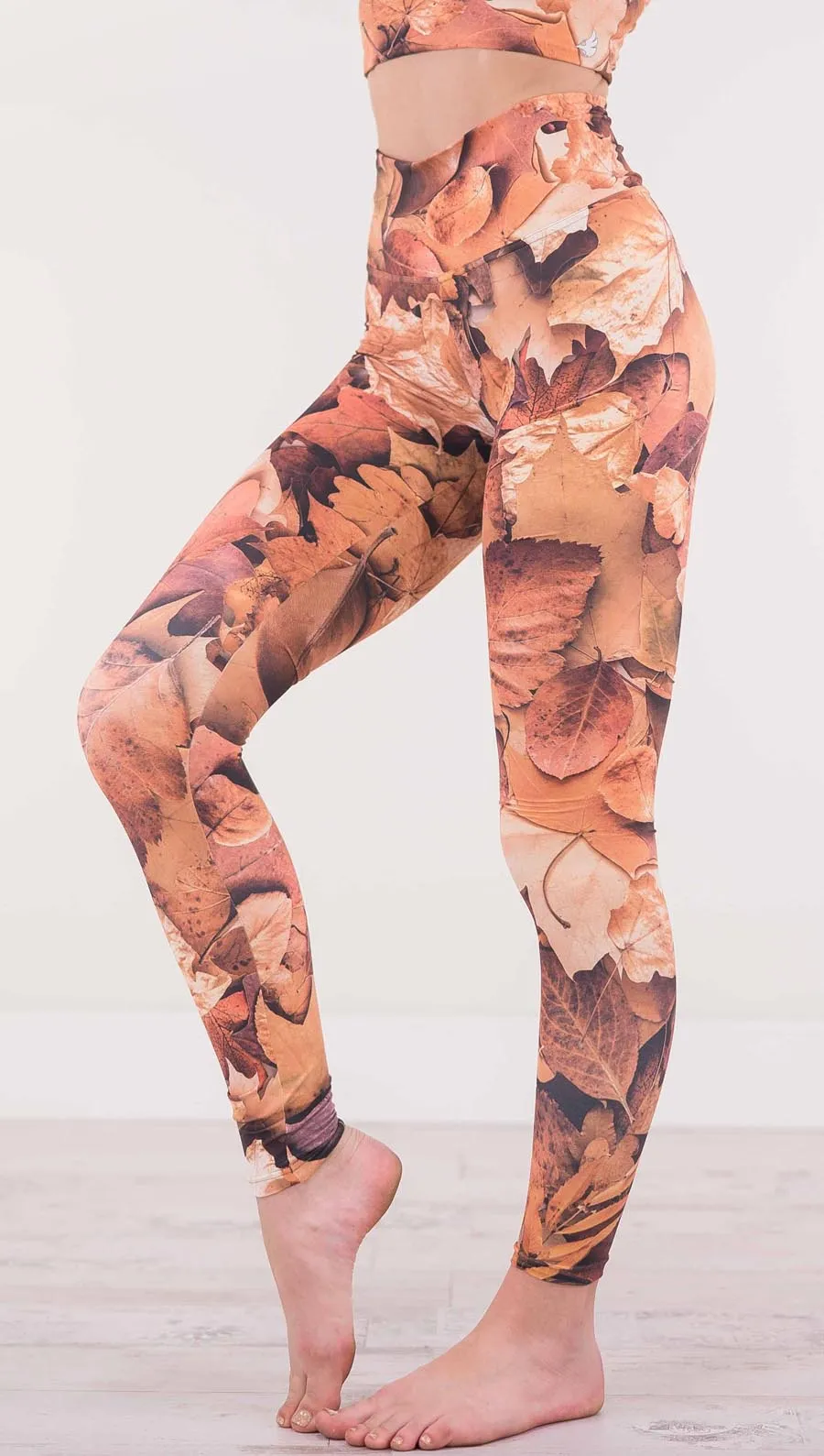 Autumn Leaves - Athleisure Leggings - CUSTOM ORDER