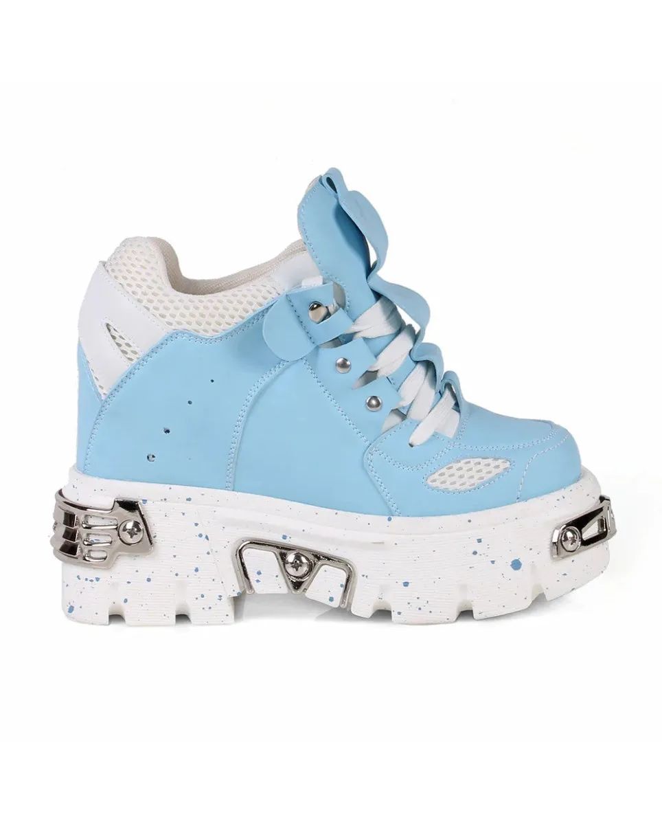 Baby Blue Guava Wedge Sneakers