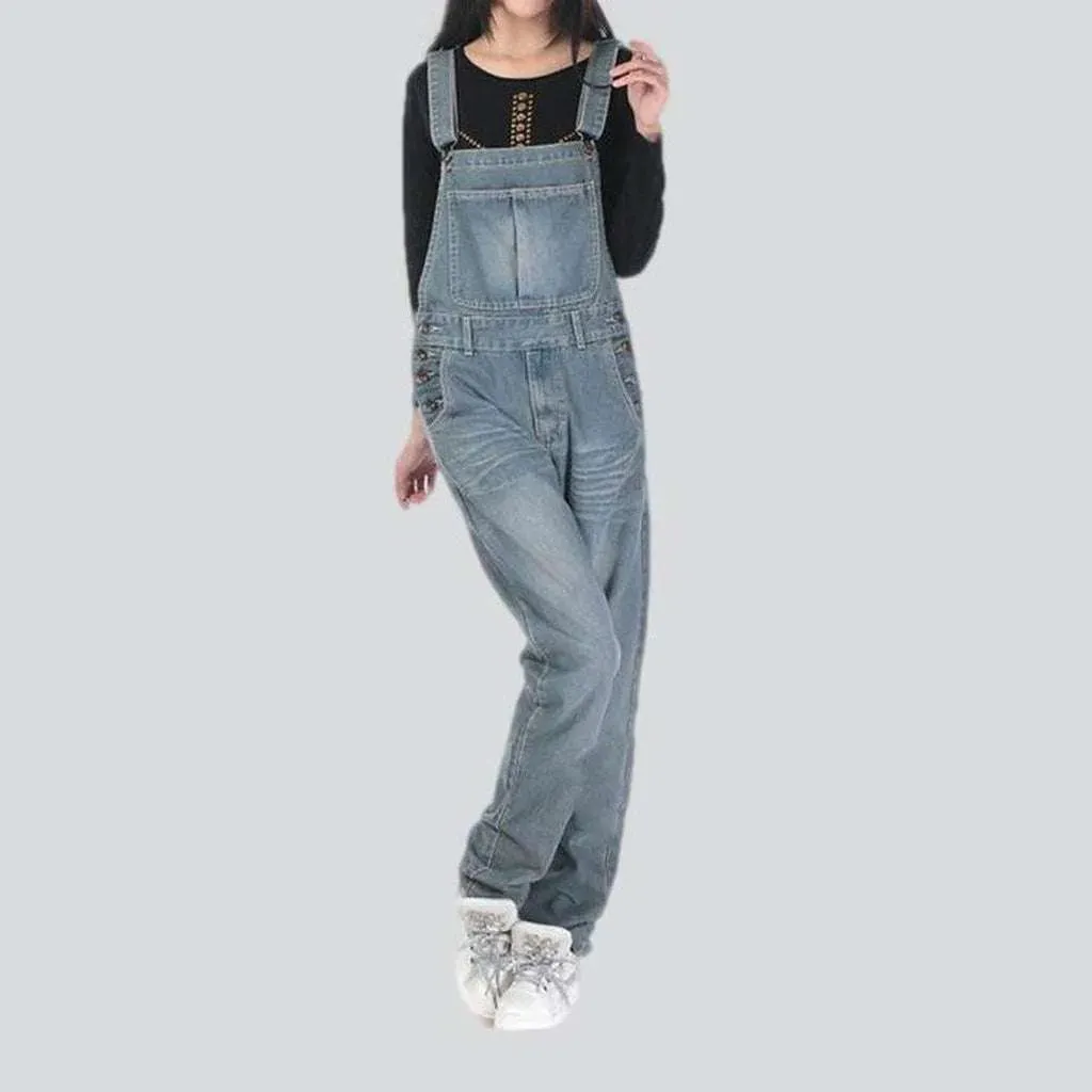 Baggy jean overall for ladies