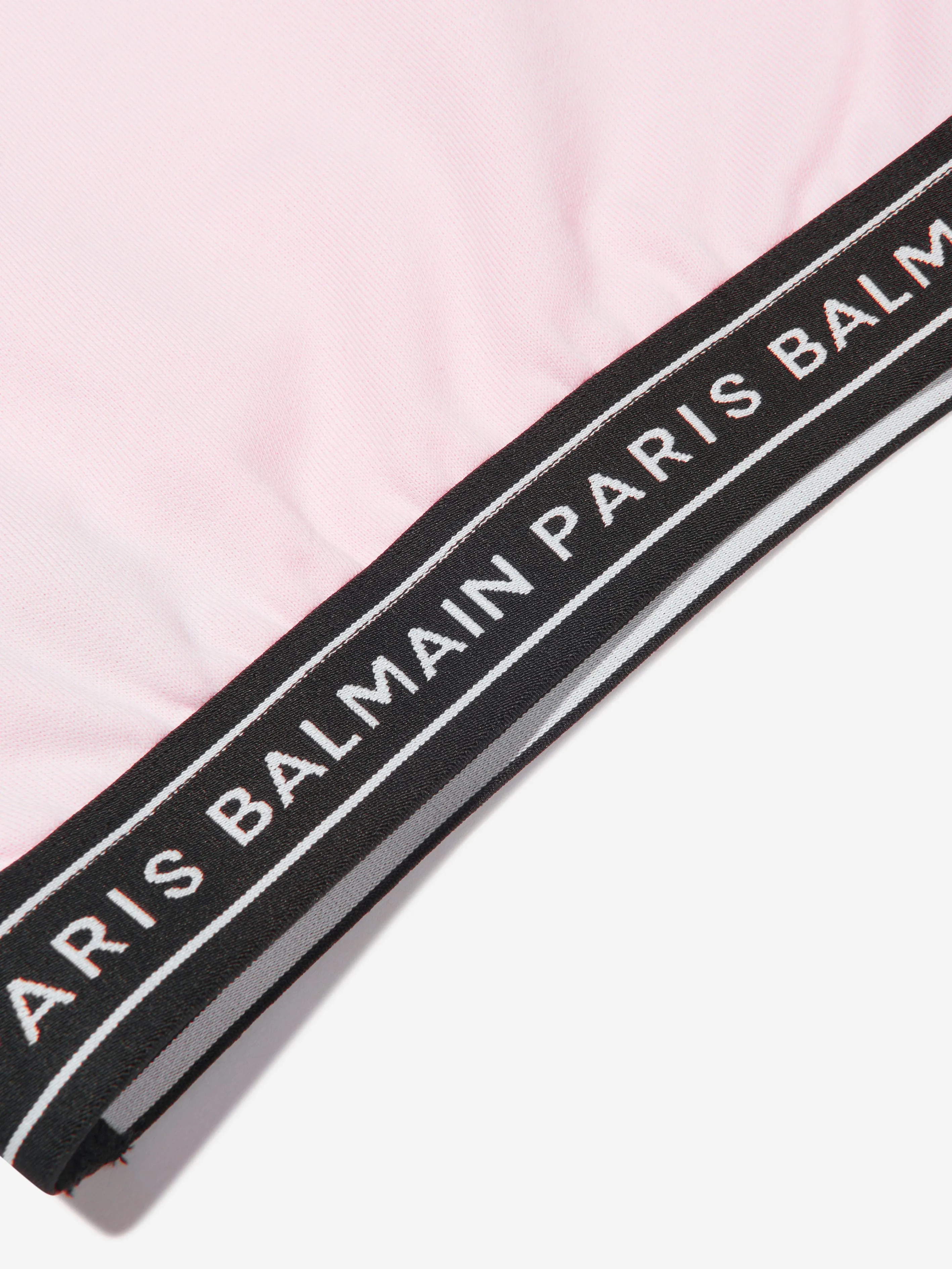 Balmain Girls Sleeveless Sweatshirt in Pink