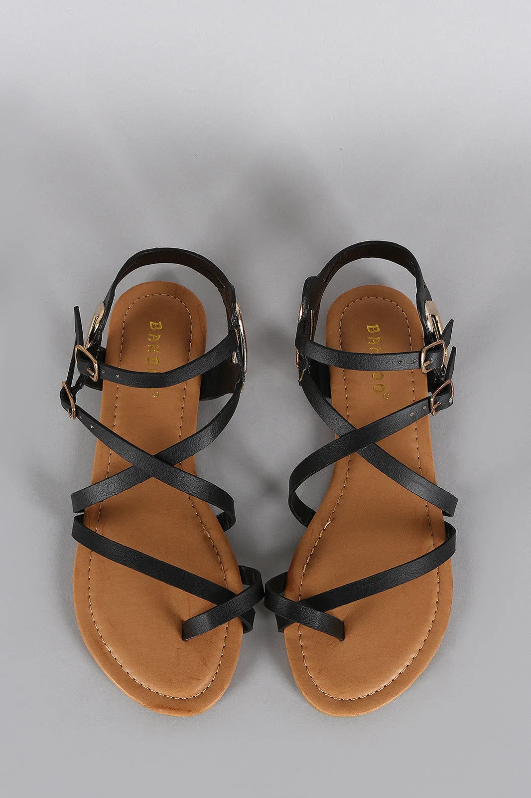 Bamboo Intertwined Straps Diamond Sandal