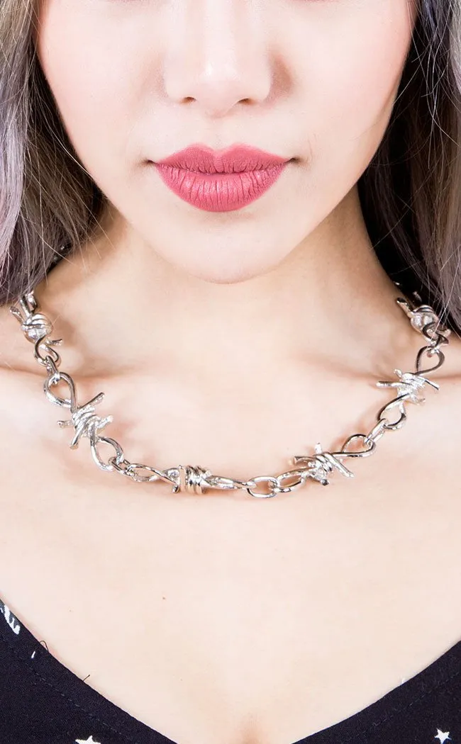 Barbed Wire Choker Necklace