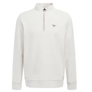 Barbour Birkrigg Half Zip Sweatshirt In White Smoke