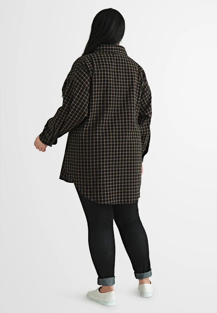 Binx Varsity Long Checkered Shirt