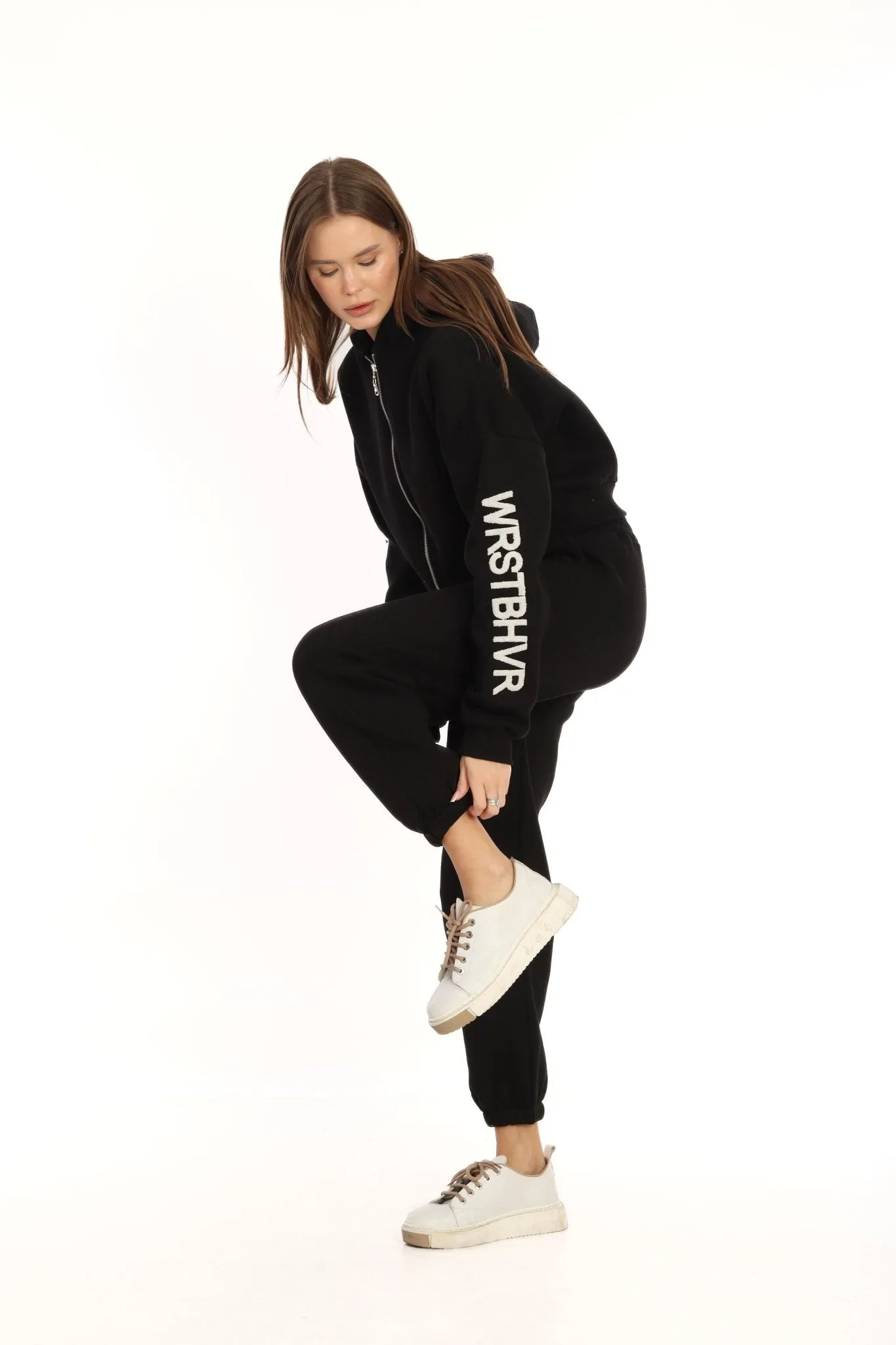 Black Hooded Tracksuit