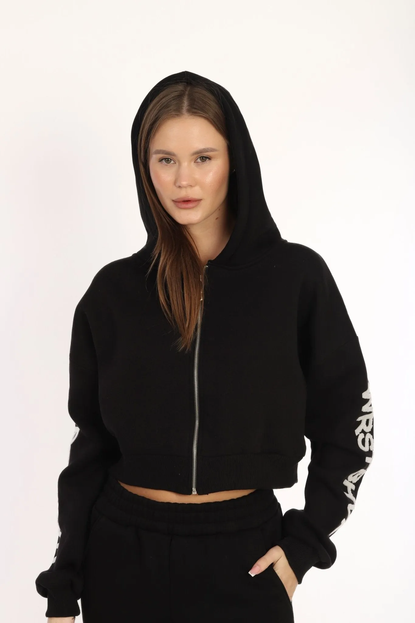 Black Hooded Tracksuit