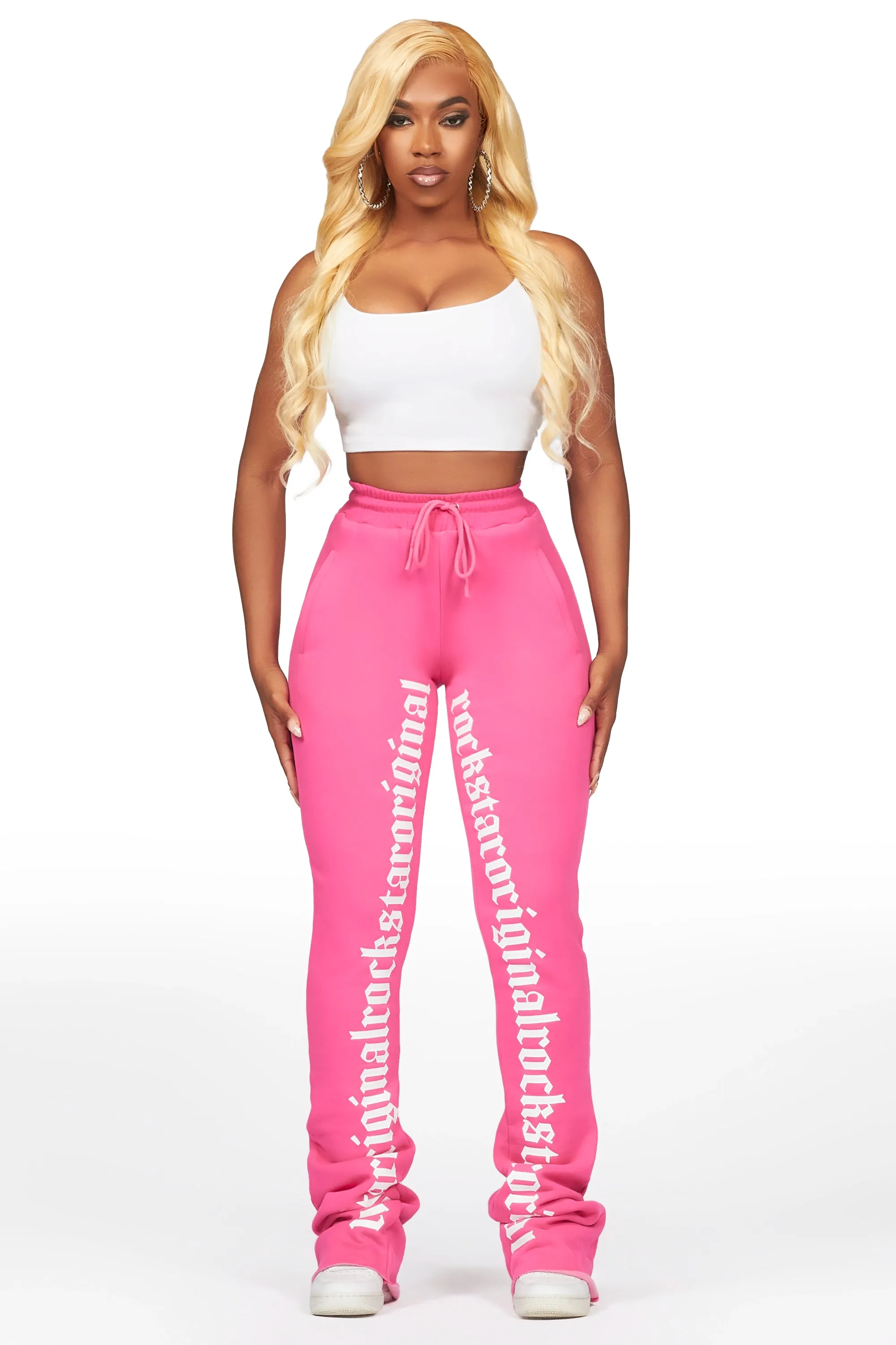 Blakely Hot Pink Super Stacked Pant