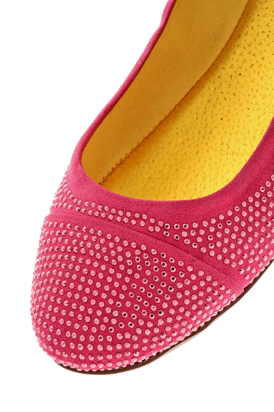 BLINK AUGUSTA Fuchsia Studded Ballerinas