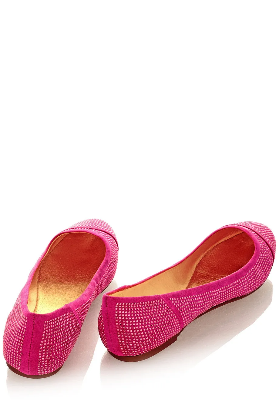 BLINK AUGUSTA Fuchsia Studded Ballerinas