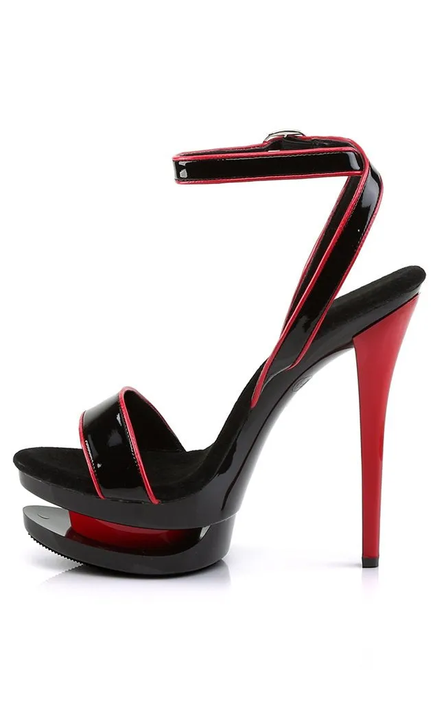 BLONDIE-631-2 Black & Red Patent Heels